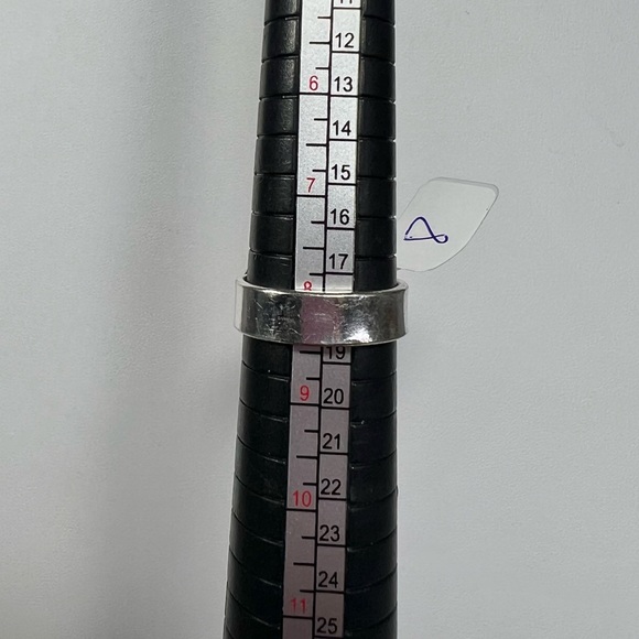 Rose Quartz 925 Triple Stone Gemstone Silver Ring 8 - Picture 4 of 5